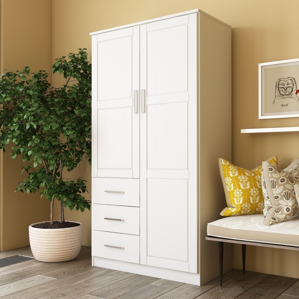 White Armoires And Wardrobes – Bed Bath & Beyond In Cheap White Wardrobes (Photo 9 of 15)
