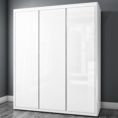 White Gloss 3 Door Wardrobe With Soft Close Doors – Lexi – Furniture123 | White  Gloss Wardrobes, Triple Wardrobe, White Wardrobe Inside White Gloss Wardrobes (View 8 of 15)