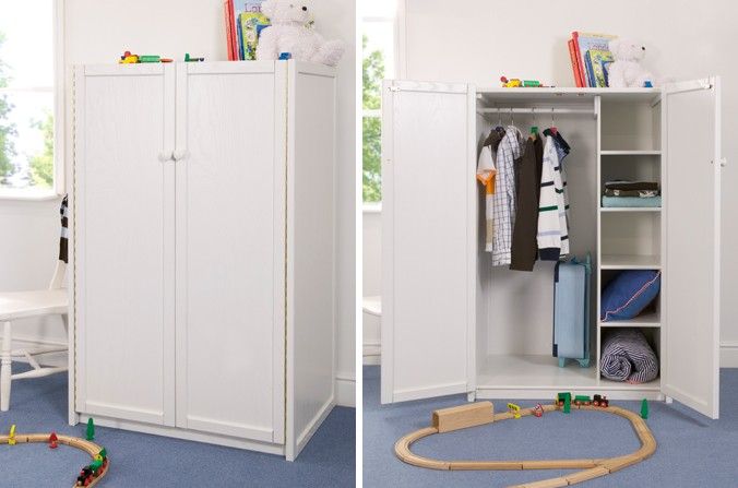White Kids Wardrobe | Kids Bedroom Furniture | Childrens Bed Centres |  Childrens Bed Centres Regarding Childrens Double Rail Wardrobes (Photo 13 of 15)