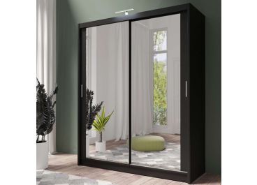 White Sliding Door Wardrobe With Mirrors 120cm/150cm/180cm/203cm Within Double Mirrored Wardrobes (View 6 of 15)