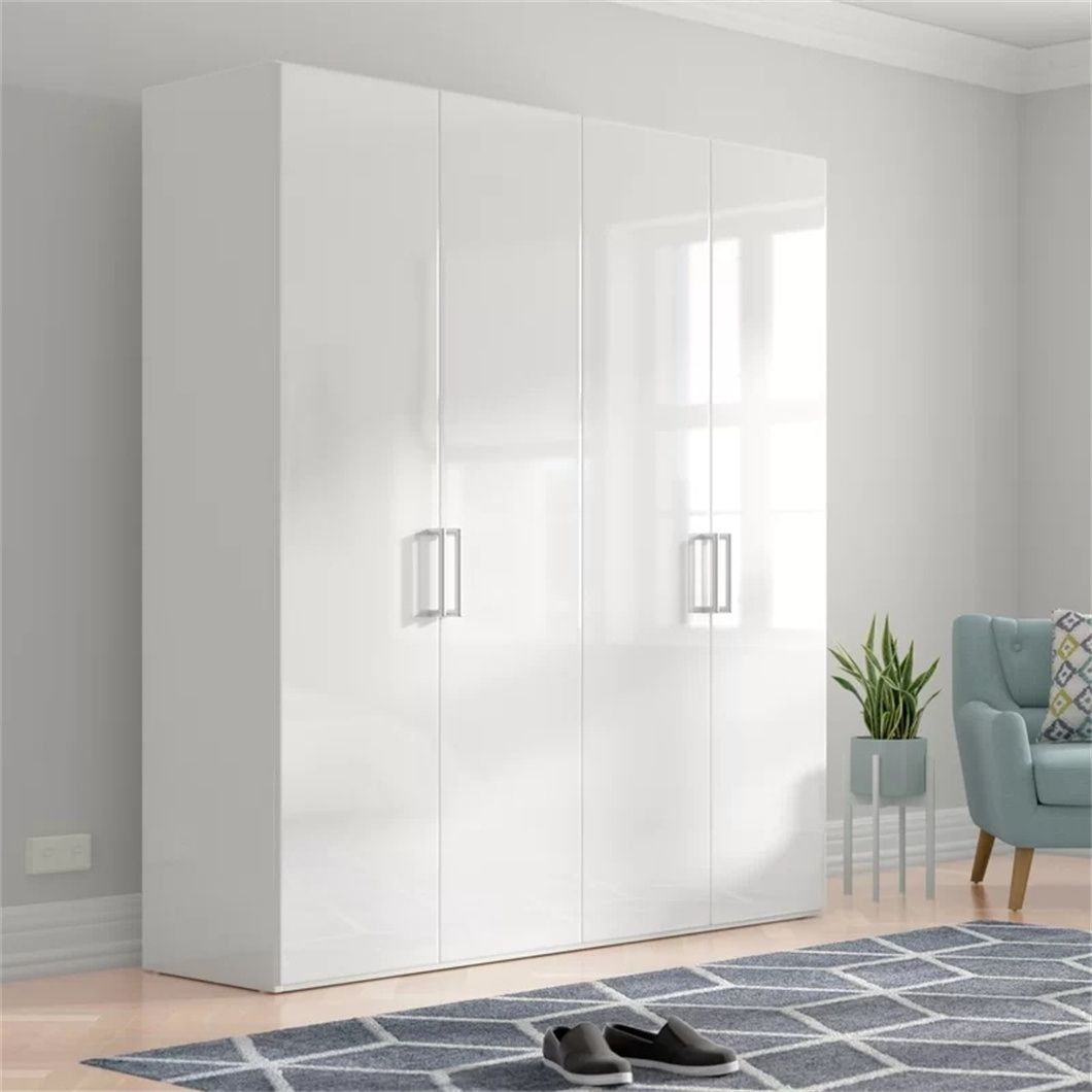 Wholesale White High Gloss Wooden Modern Bedroom Wardrobe Closet  (hf Wf05144) – China Wardrobe Closet, Wardrobe | Made In China Intended For High Gloss White Wardrobes (View 6 of 15)