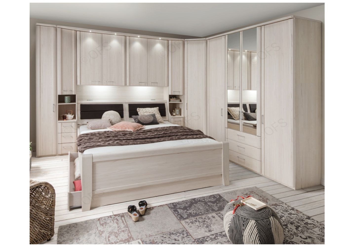 Wiemann Luxor4 | Luxor4 Wooden Overbed Unit Suggestion 1&2|  Onlinefurniturestore.co.uk With Overbed Wardrobes (Photo 7 of 15)