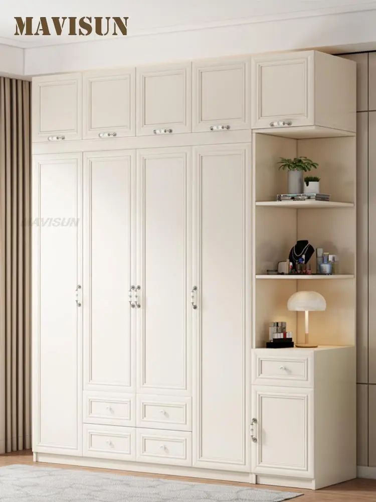 Wood Wardrobe Clothes Organizer Closet | Wardrobe Closet Bedroom Clothes –  White – Aliexpress Throughout Garment Cabinet Wardrobes (Photo 13 of 15)