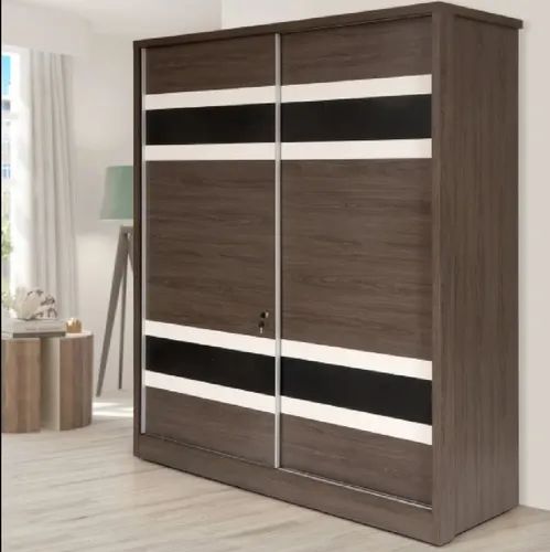 Wooden 2 Door Sliding Wardrobe, For Residential, Modern Pertaining To Wardrobes With 2 Sliding Doors (Photo 3 of 15)