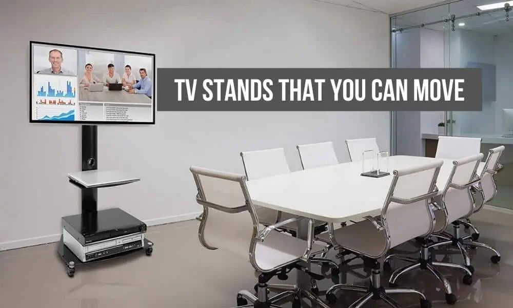 16 Mobile Tv Stands With Tilt & Adjustable Height [2023] Intended For Mobile Tilt Rolling Tv Stands (View 13 of 15)