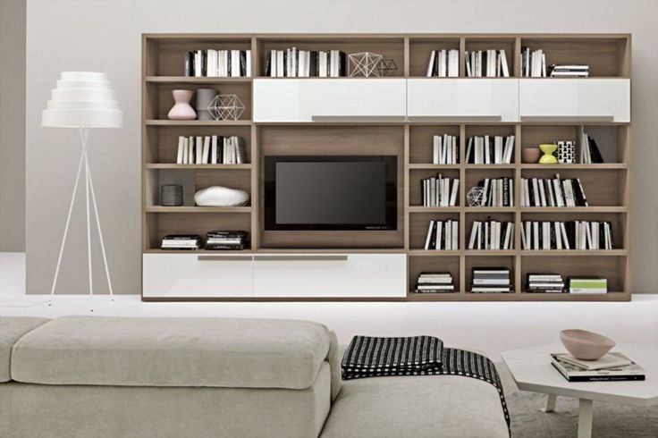 55 Modern Tv Stand Design Ideas For Small Living Room – Matchness |  Living Room Shelves, Shelving Units Living Room, Modern Living Room Wall In Modern Stands With Shelves (Photo 14 of 15)