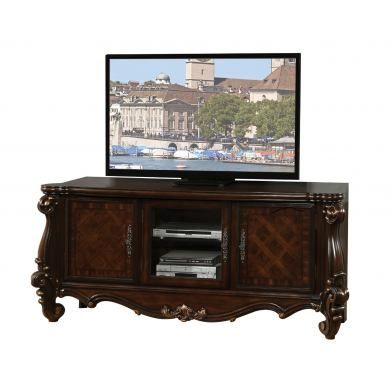 Acme Versailles Tv Console In Cherry 91329 Intended For Versailles Console Cabinets (Photo 4 of 15)