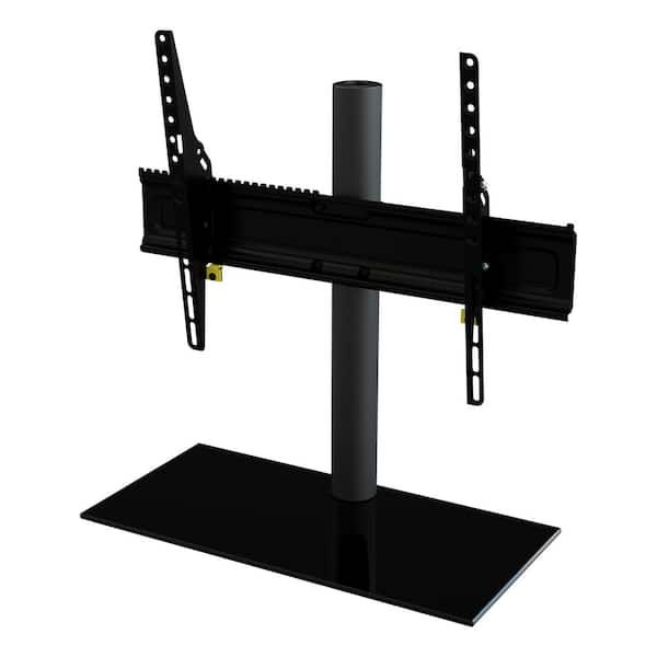 Avf Universal Table Top Tv Base Adjustable Tilt And Turn For Most Tvs 46  In. To 65 In., Black/black B602bb A – The Home Depot In Universal Tabletop Tv Stands (Photo 1 of 15)