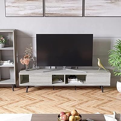 Bestier 70 Inch Mid Century Modern Tv Stand For 75 India | Ubuy Intended For Bestier Tv Stand For Tvs Up To 75" (View 13 of 15)