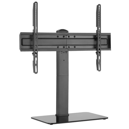 Brateck 37 70" Universal Swivel Tabletop Tv Stand With Glass Base. Regarding Universal Tabletop Tv Stands (Photo 9 of 15)