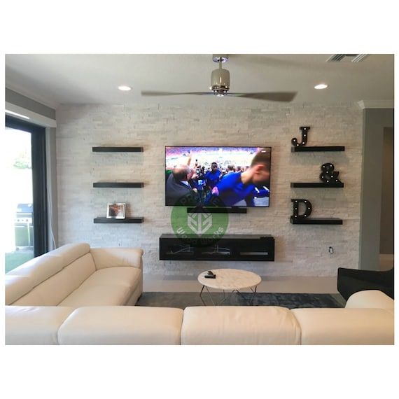 Custom Floating Console, Floating Tv Stand Floating Console Overlay Doors  No Finish – Etsy Regarding Floating Stands For Tvs (View 3 of 15)
