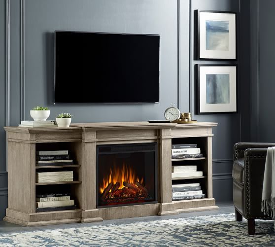Electric Fireplace Tv Stands & Media Consoles | Pottery Barn Intended For Electric Fireplace Entertainment Centers (Photo 14 of 15)