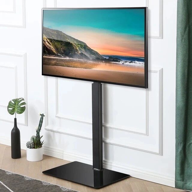 Fitueyes Universal Tv Stand Base With Swivel Mount, Corner Floor Tv Stand  For 32 39 42 50 55 60 65 Inch Tvs – Aliexpress Within Universal Floor Tv Stands (Photo 1 of 15)