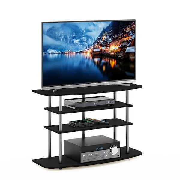 Furinno Frans 41 In. Black Oak Turn N Tube 4 Tier Tv Stand Fits Tv's Up To  46 In (View 2 of 15)