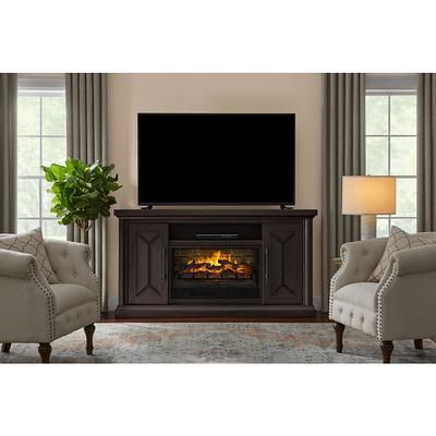 Home Decorators Collection Madison 68 In. Freestanding Electric Fireplace  Tv Stand In Dark Chocolate – Yahoo Shopping With Regard To Electric Fireplace Tv Stands (Photo 15 of 15)