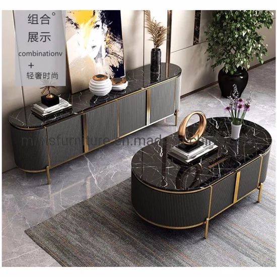 Mn Ts23) Living Room Cabinet Furniture Metal And Black Marble Tv Stand –  China Tv Stand, Tv Table | Made In China Regarding Black Marble Tv Stands (Photo 6 of 15)