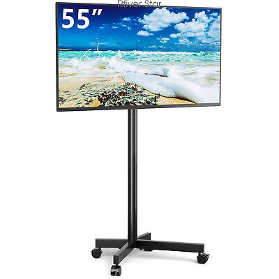 Modern Outdoor Rolling Tv Stand For 23 – 55 Inch Tvs Metal Base | Ebay Pertaining To Modern Rolling Tv Stands (Photo 1 of 15)