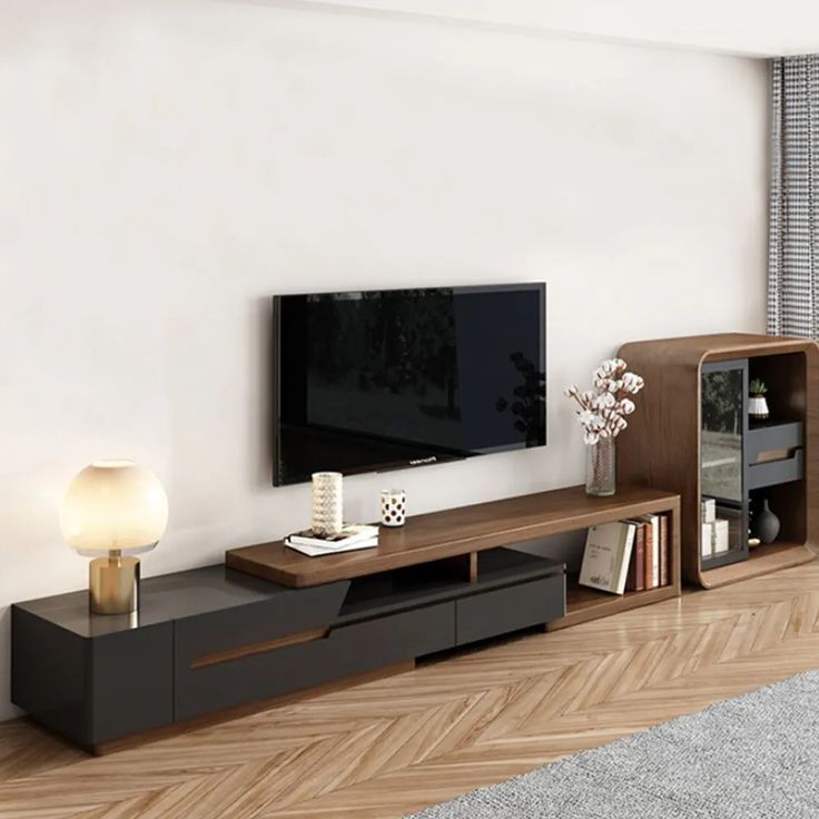 Modern Tv Stands & Media Console With Storage | Living Room Sets, Living  Room Designs, Tv Room Design Pertaining To Modern Stands With Shelves (View 6 of 15)