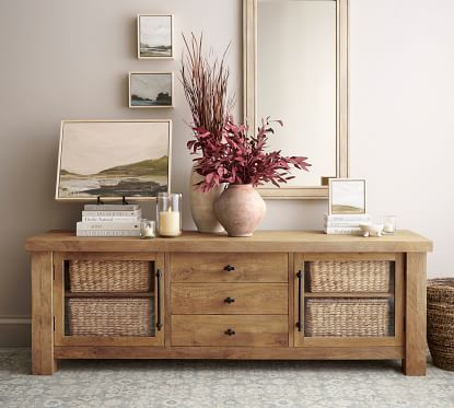 Oakleigh Media Console | Pottery Barn In Oaklee Tv Stands (Photo 15 of 15)