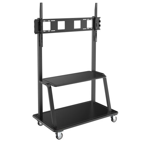 Rolling Tv Stand, Height Adjustable, Heavy Duty, 60 105 In. | Eaton Intended For Stand For Flat Screen (Photo 11 of 15)