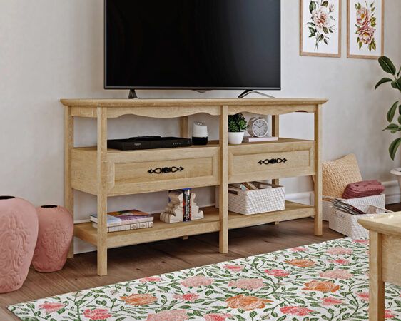 Sauder Adaline Cafe™ Traditional Styled Wood Tv Stand With Storage 425133 |  Orchard Oak™ Regarding Cafe Tv Stands With Storage (View 2 of 15)