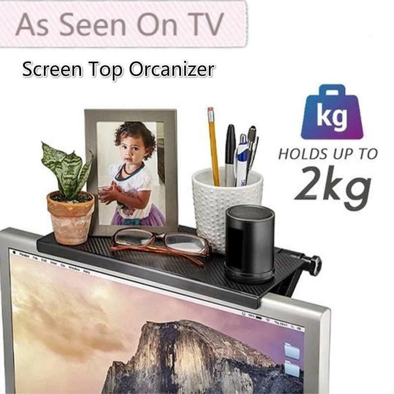Screen Tv Box Top Shelf Storage Bracket Stand Monitor Wall Mount Rack  Organizer | Ebay In Top Shelf Mount Tv Stands (View 3 of 15)