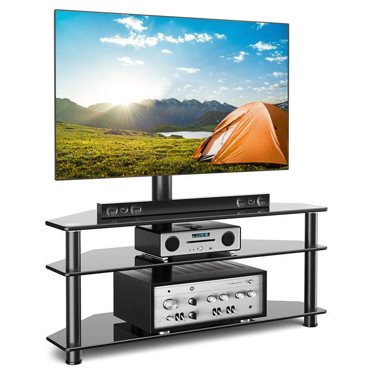 Symple Stuff Dmitrijus 3 Tier Multi Function Tv Stand For 32 65 Inch Tvs |  Wayfair With Regard To Tier Stands For Tvs (Photo 8 of 15)
