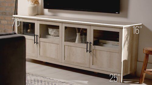 Three Posts™ Timpson 70'' Media Console & Reviews | Wayfair In Romain Stands For Tvs (Photo 8 of 15)