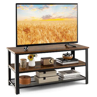 Tv Stand 3 Tier Entertainment Center Console Table For 50 Inch Flat Screen  Tvs | Ebay With Tier Stands For Tvs (View 10 of 15)