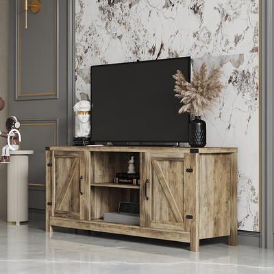Vebreda Modern Farmhouse Tv Stand Rustic Barn Two Door Tv Cabinet For Tvs  Up To 65", Gray Wash – Yahoo Shopping In Modern Farmhouse Rustic Tv Stands (View 9 of 15)