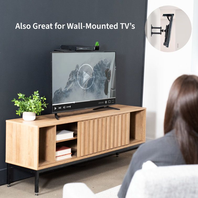 Vivo Black Top Shelf Tv Mount & Reviews | Wayfair Intended For Top Shelf Mount Tv Stands (Photo 1 of 15)