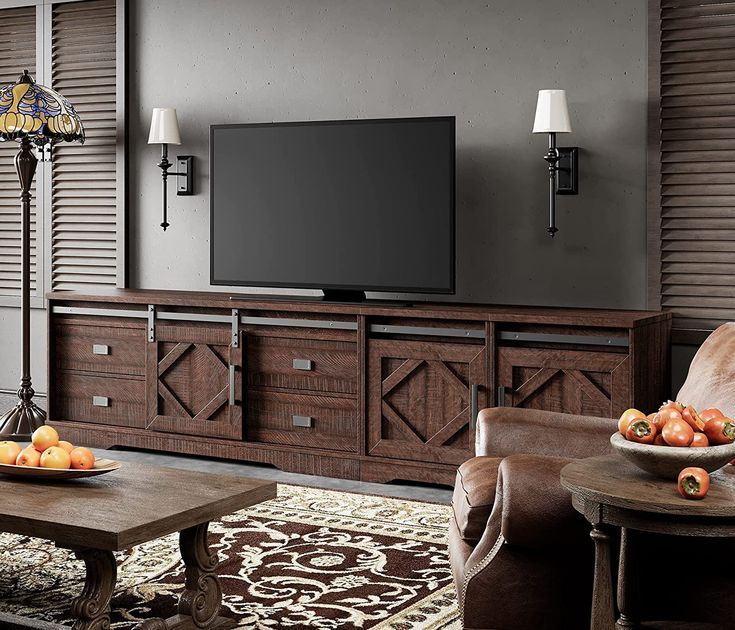 Featured Photo of 2024 Best of 110" Tvs Wood Tv Cabinet with Drawers