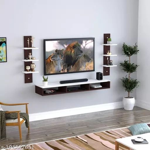 Woodify Wall Mount Tv Unit/tv Stand/wall Set Top Box Stand/tv Cabinet/tv  Entertainment Inside Top Shelf Mount Tv Stands (Photo 13 of 15)