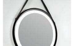 2024 Latest Matte Black Round Wall Mirrors