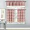 Lodge Plaid 3-piece Kitchen Curtain Tier and Valance Sets