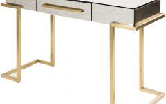 Top 20 of Geometric Glass Top Gold Console Tables