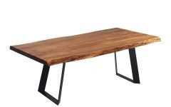 20 The Best Acacia Dining Tables with Black Victor-legs