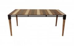 20 Collection of Acacia Wood Medley-medium Dining Tables with Metal Base