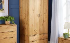 Pine Wardrobes with Drawers and Shelves