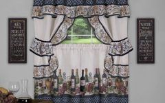  Best 30+ of Chateau Wines Cottage Kitchen Curtain Tier and Valance Sets