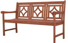 20 Best Collection of Amabel Patio Diamond Wooden Garden Benches