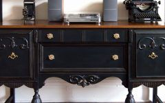 2024 Latest Antique Black Wood 1-drawer Desks