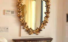 Ring Shield Gold Leaf Wall Mirrors