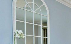 2024 Latest White Arched Window Mirrors