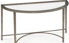 Pecan Brown Triangular Console Tables