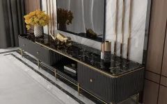 15 Collection of Black Marble Tv Stands