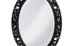 30 Collection of Black Oval Mirrors