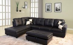 Black Leather Sectional Sleeper Sofas