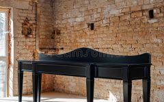 Natural and Black Console Tables