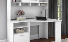 15 Photos White Traditional Desks Hutch with Light